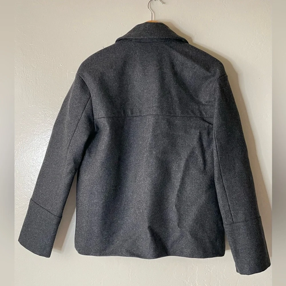 J.Crew women gray Melton Wool double Breasted Coats - Picture 4 of 16